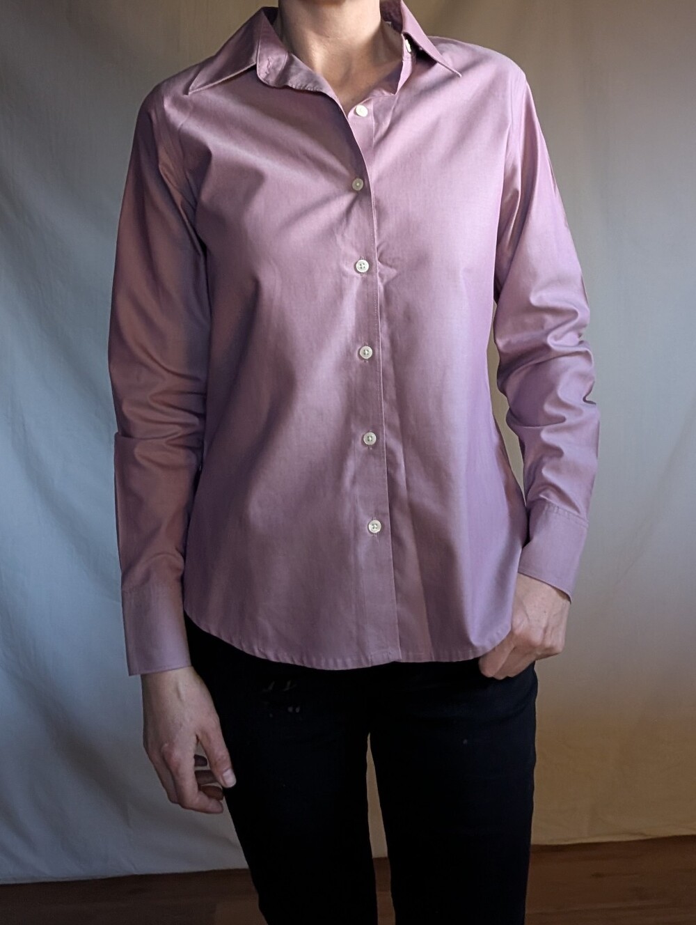 Eddie Bauer Button-Up Shirt in Dusty Rose